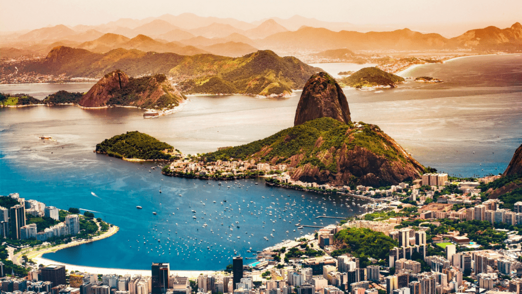 aerial view of rio de janeiro, brazil