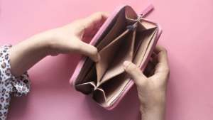 a person holding a wallet