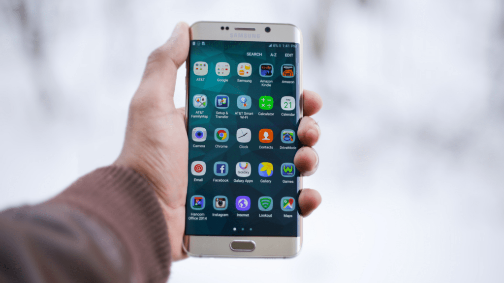 a person holding smart phone