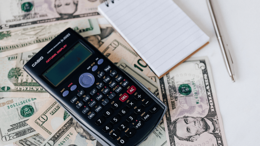 calculator and money