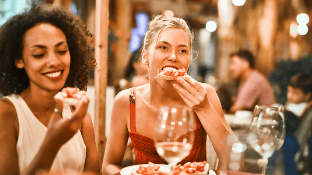 people eating at the restaurant
